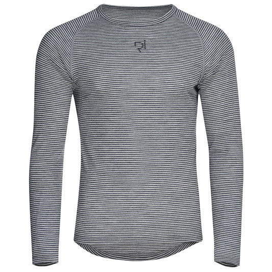 Rivelo | Mens Hathersage Merino Blend Long Sleeve Base Layer (Charcoal/Dark Grey)