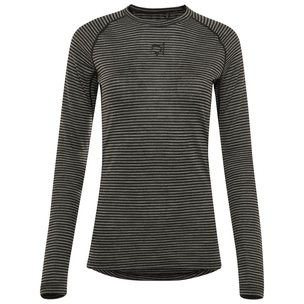 Rivelo | Womens Ashdown Merino Blend Long Sleeve Base Layer (Black/Charcoal)