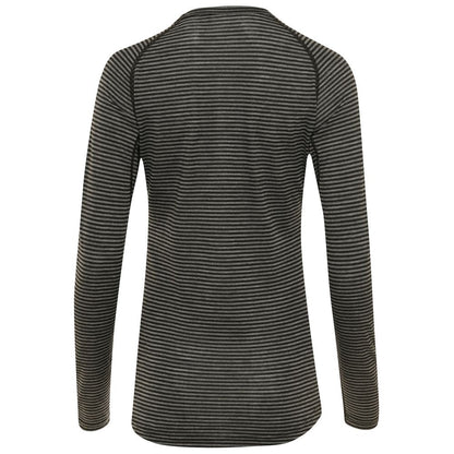 Rivelo | Womens Ashdown Merino Blend Long Sleeve Base Layer (Black/Charcoal)