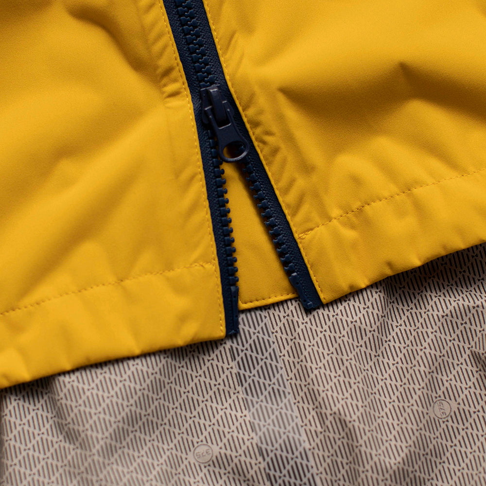 Rivelo | Mens Cairnwell High Performance Rain Jacket (Yellow/Navy)