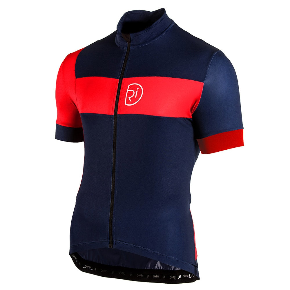 Mens Porlock Jersey Navy Red