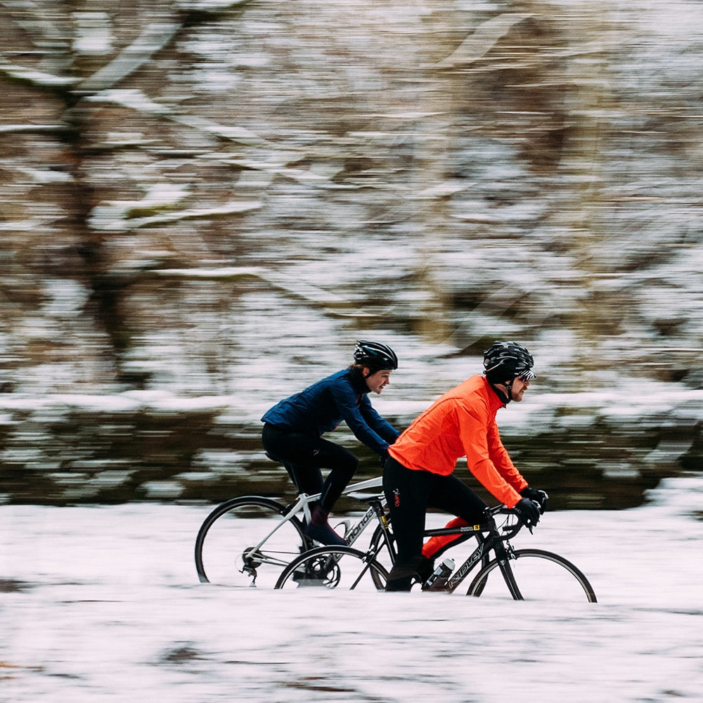 Rivelo | Mens Winnats Thermal Bib Tights (Black/Orange)