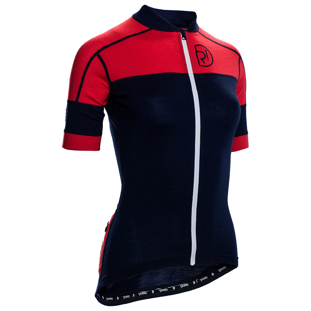 Rivelo | Womens Applecross Merino Blend Jersey (Navy/Red)