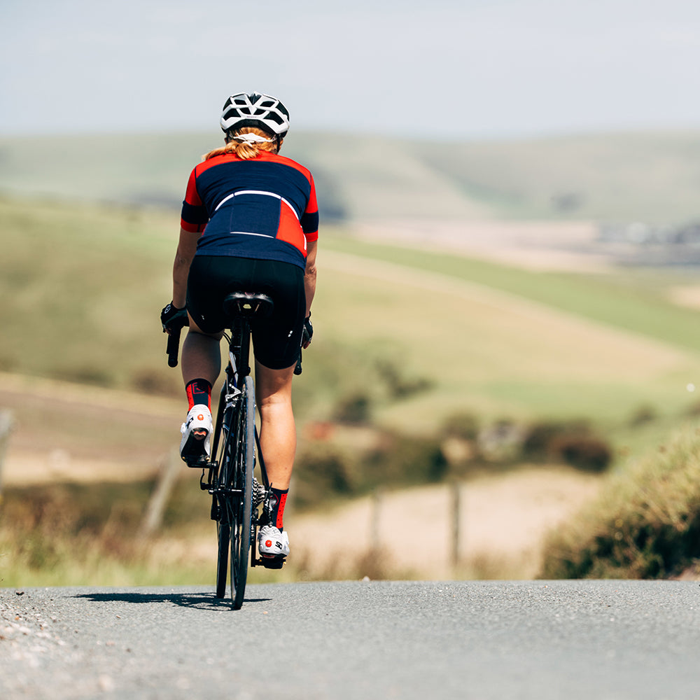 Rivelo | Womens Applecross Merino Blend Jersey (Navy/Red)