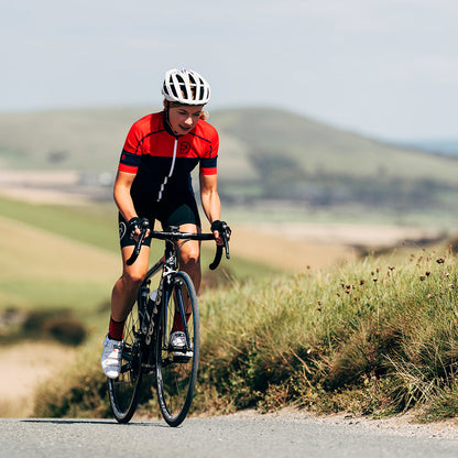 Womens Applecross Merino Blend Jersey (Navy/Red)