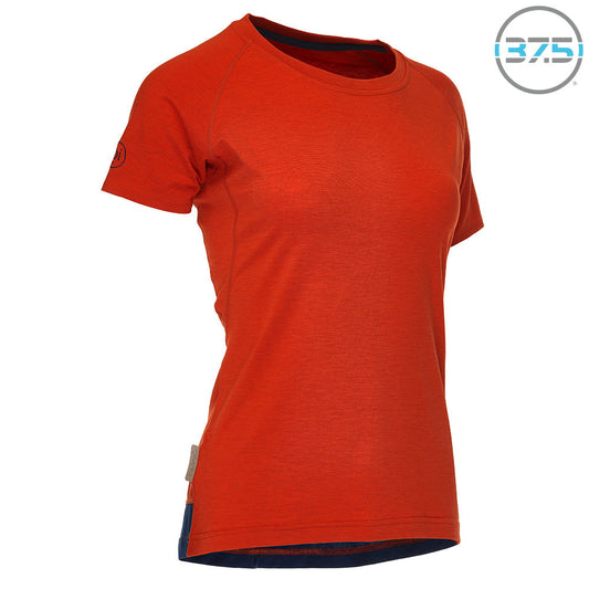 Rivelo | Womens Cresswell Merino Blend Tee (Burnt Orange)