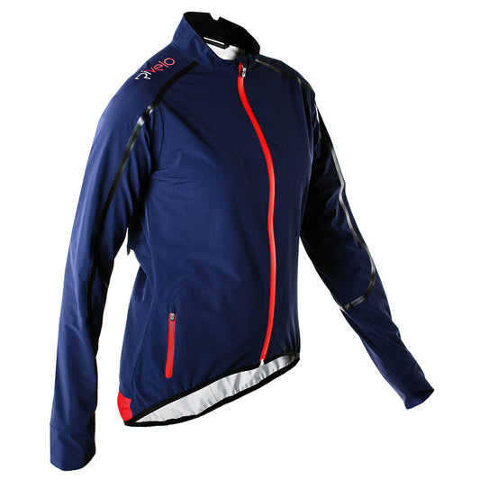 Rivelo | Womens Larkstone High Performance Rain Jacket (Navy/Red)