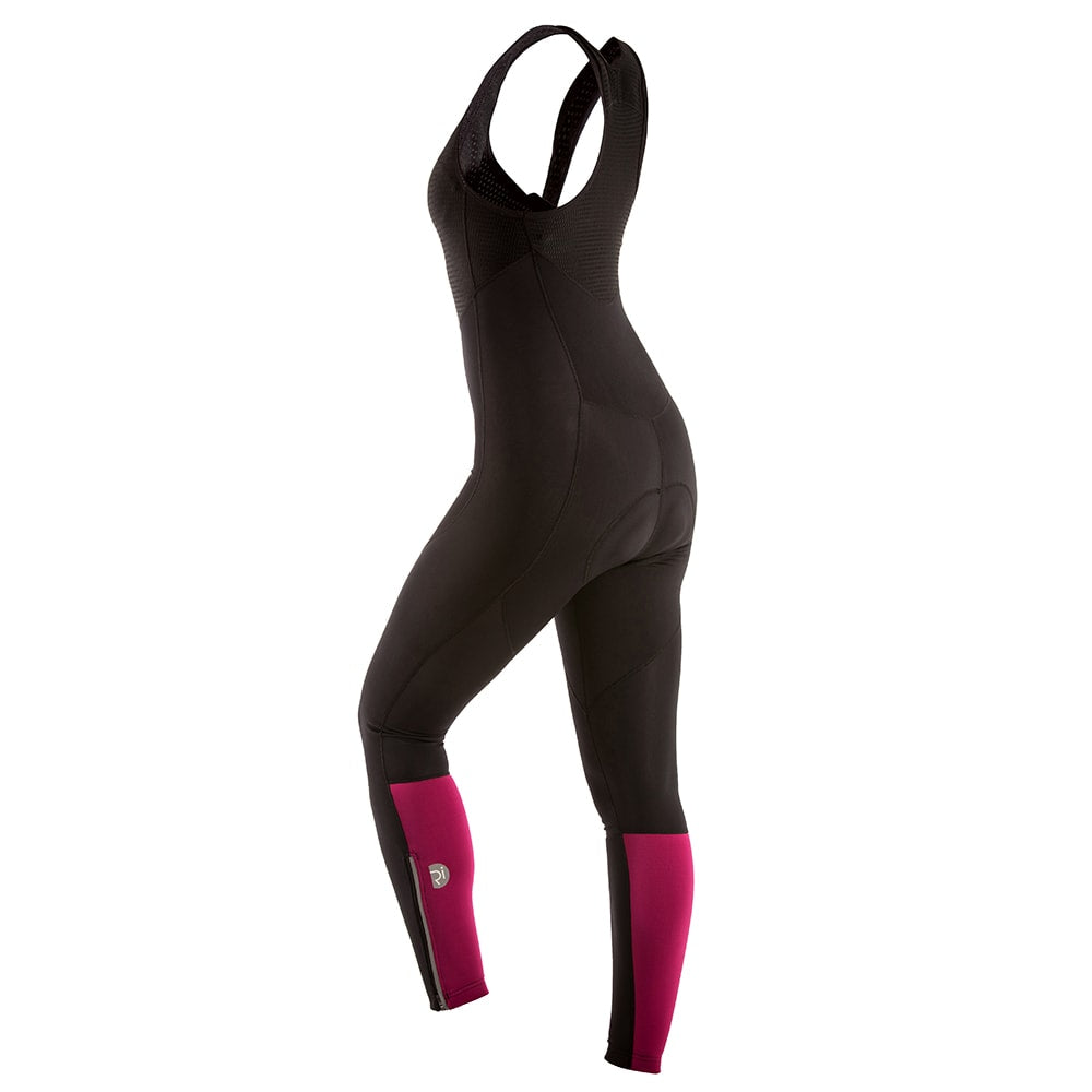 Rivelo | Womens Monsal Thermal Bib Tights (Black/Magenta)